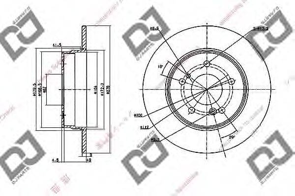 DJ PARTS BD1141 гальмівний диск