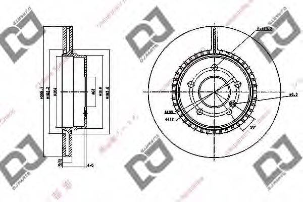 DJ PARTS BD1142 гальмівний диск