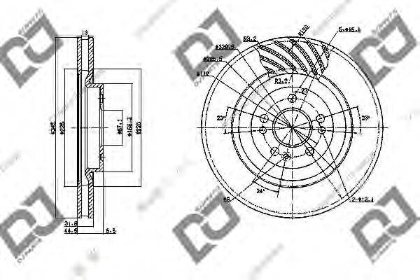 DJ PARTS BD1152 гальмівний диск