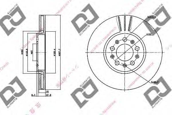 DJ PARTS BD1174 гальмівний диск