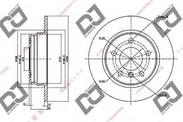 DJ PARTS BD1179 гальмівний диск