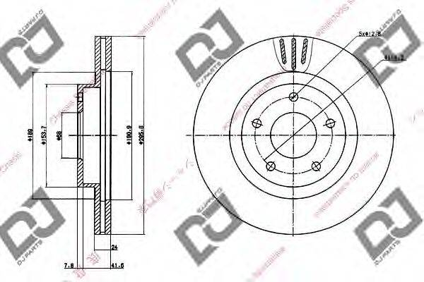 DJ PARTS BD1199 гальмівний диск