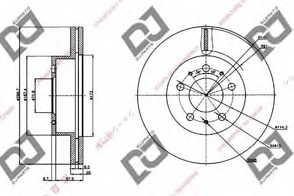FORD 66492 гальмівний диск