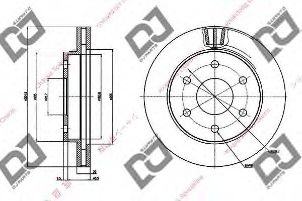 DJ PARTS BD1209 гальмівний диск