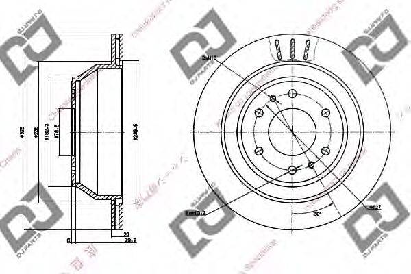 DJ PARTS BD1217 гальмівний диск