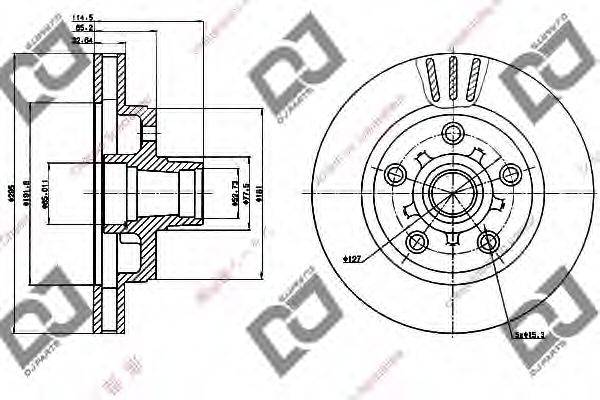 DJ PARTS BD1223 гальмівний диск