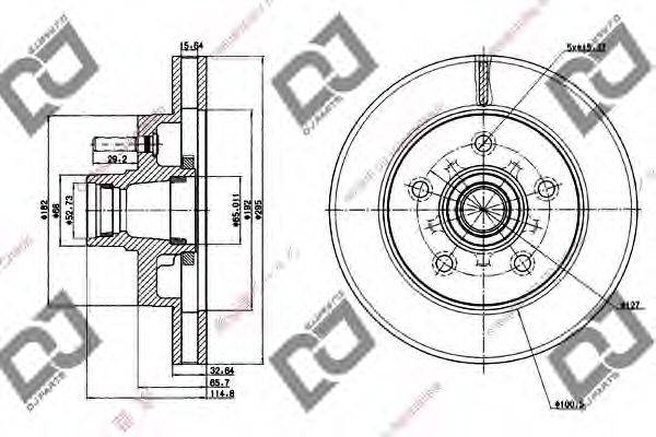 DJ PARTS BD1224 гальмівний диск