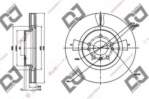 DJ PARTS BD1307 гальмівний диск