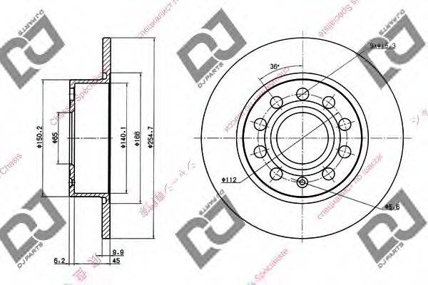 DJ PARTS BD1325 гальмівний диск