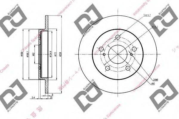 DJ PARTS BD1421 гальмівний диск