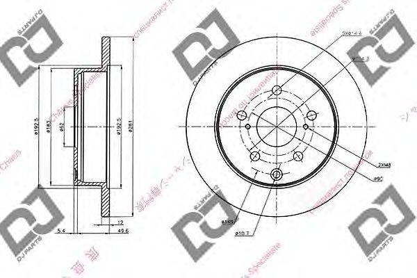 DJ PARTS BD1428 гальмівний диск