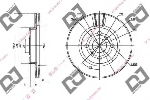 DJ PARTS BD1431 гальмівний диск