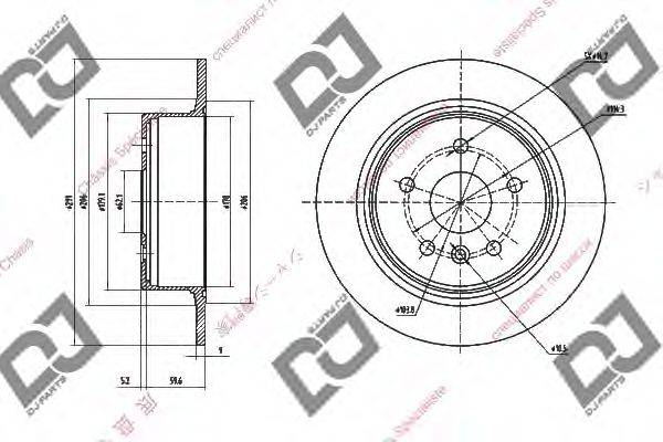 DJ PARTS BD1432 гальмівний диск