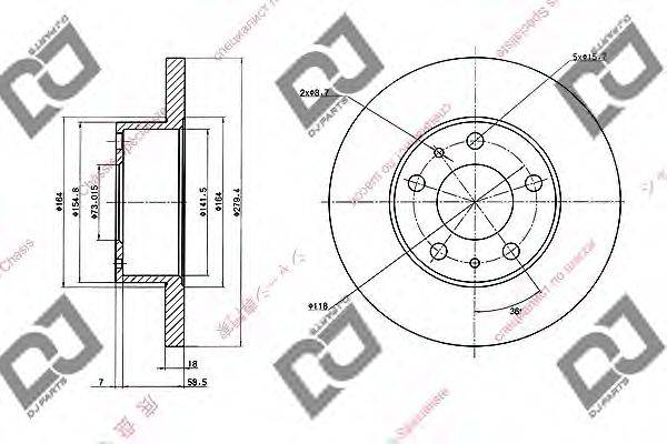DJ PARTS BD1469 гальмівний диск