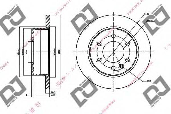 DJ PARTS BD1491 гальмівний диск