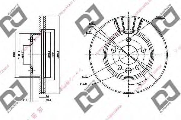 DJ PARTS BD1503 гальмівний диск