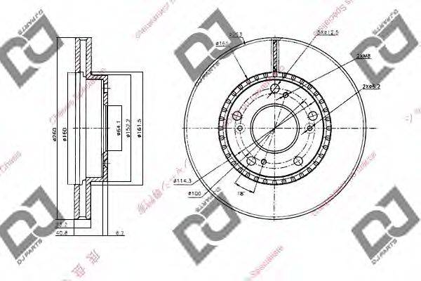 DJ PARTS BD1540 гальмівний диск