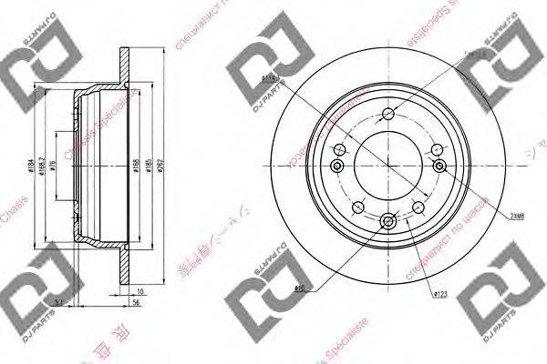 DJ PARTS BD1359 гальмівний диск