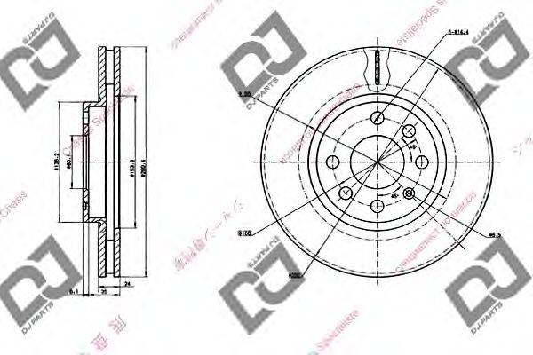 DJ PARTS BD1401 гальмівний диск