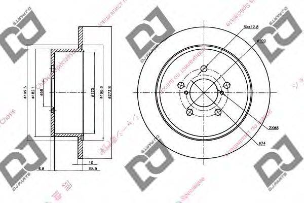 DJ PARTS BD1410 гальмівний диск