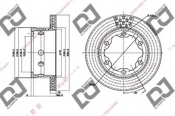 DJ PARTS BD1494 гальмівний диск