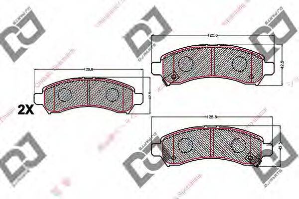 DJ PARTS BP2181 Комплект гальмівних колодок, дискове гальмо
