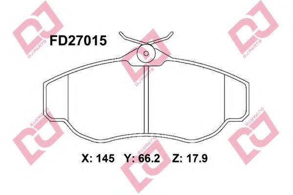 DJ PARTS BP2354 Комплект гальмівних колодок, дискове гальмо