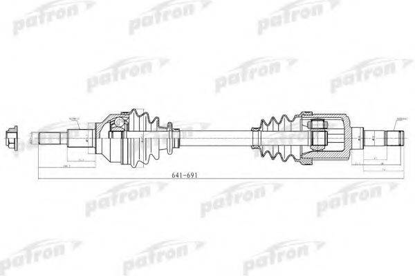 PATRON 80-2041 Приводний вал