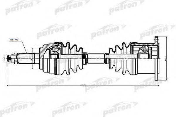 PATRON 80-2913 Приводний вал