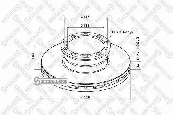 ROCKWELL MBR5012 гальмівний диск