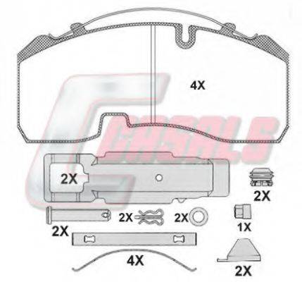 CASALS 29165 Комплект гальмівних колодок, дискове гальмо