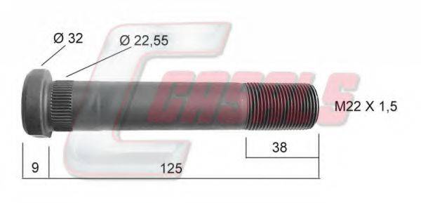 CASALS 21220 Болт кріплення колеса