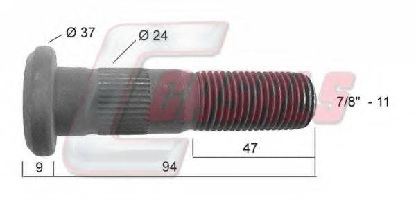 CASALS 21278 Болт кріплення колеса