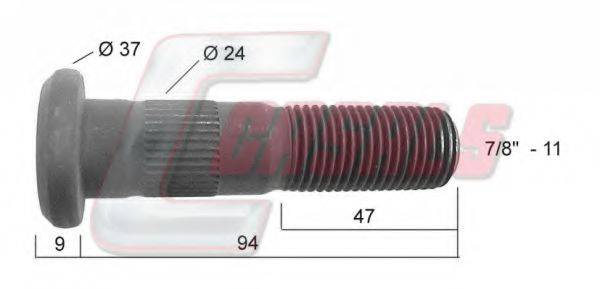 CASALS 21279 Болт кріплення колеса