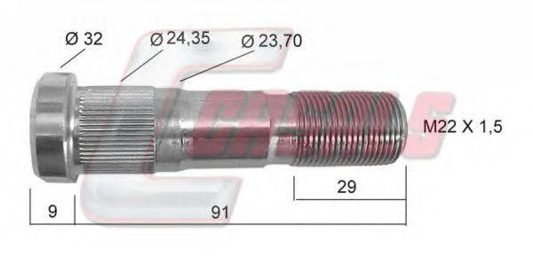 CASALS 21388 Болт кріплення колеса
