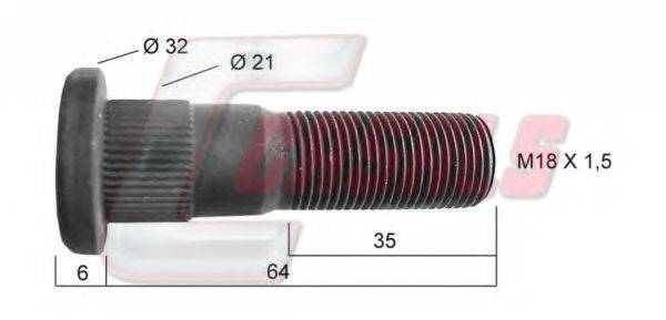 CASALS 21407 Болт кріплення колеса