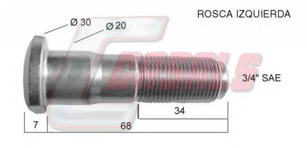 CASALS 21408 Болт кріплення колеса