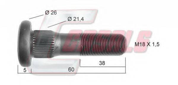 CASALS 21455 Болт кріплення колеса