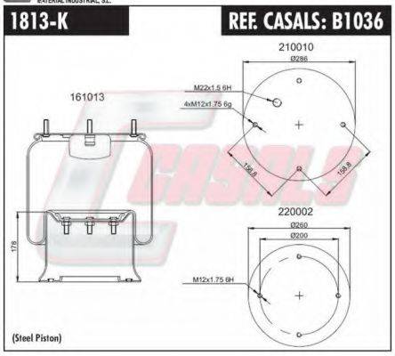CASALS B1036 Кожух пневматичної ресори