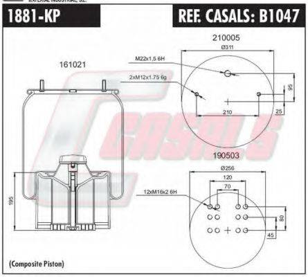 CASALS B1047 Кожух пневматичної ресори