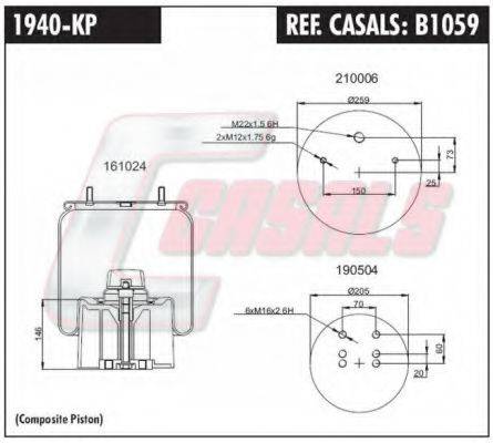 CASALS B1059 Кожух пневматичної ресори
