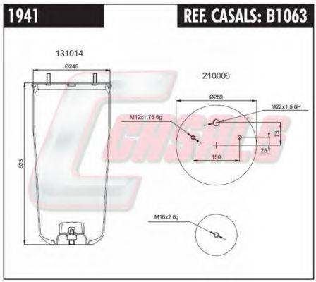 CASALS B1063 Кожух пневматичної ресори