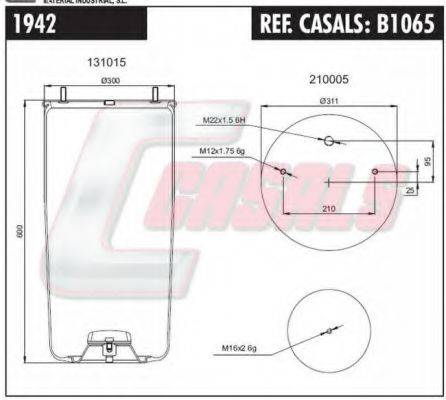 CASALS B1065 Кожух пневматичної ресори