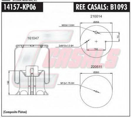 CASALS B1093 Кожух пневматичної ресори