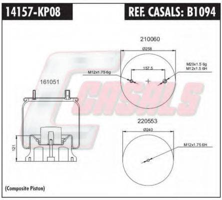CASALS B1094 Кожух пневматичної ресори