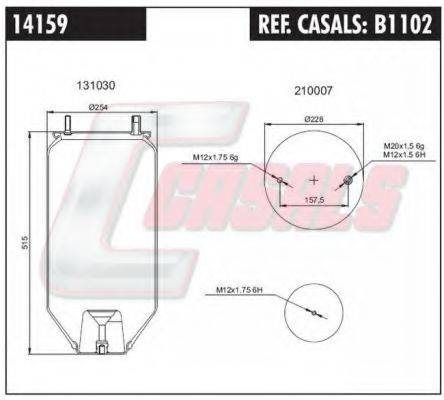 CASALS B1102 Кожух пневматичної ресори