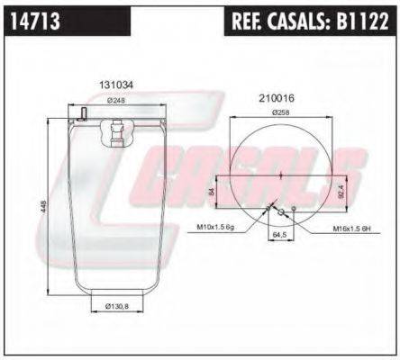 CASALS B1122 Кожух пневматичної ресори