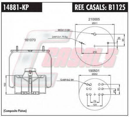 CASALS B1125 Кожух пневматичної ресори