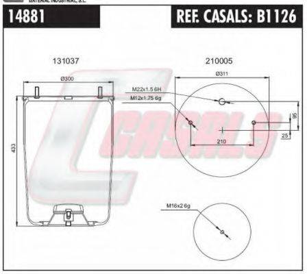 CASALS B1126 Кожух пневматичної ресори