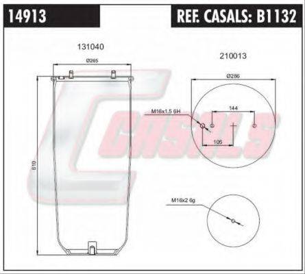 CASALS B1132 Кожух пневматичної ресори
